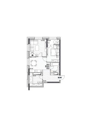 Продажа 2-комнатной квартиры 65,6 м², 6/24 этаж