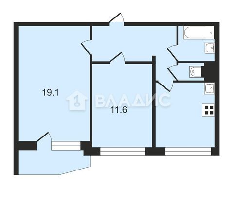 Продажа 2-комнатной квартиры 50,7 м², 10/17 этаж