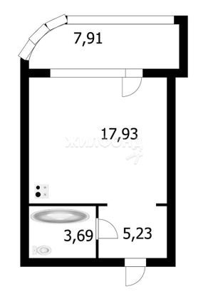 Продажа 1-комнатной квартиры 27 м², 13/20 этаж