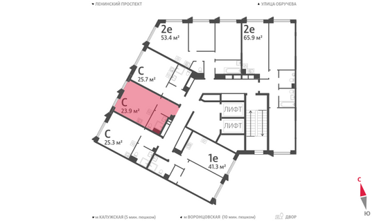 Продажа квартиры-студии 23,9 м², 16/58 этаж