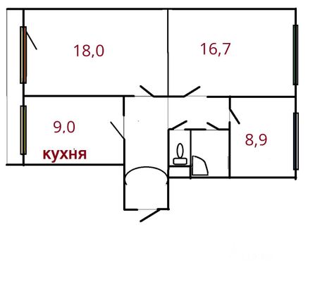 Продажа 3-комнатной квартиры 70,8 м², 6/12 этаж