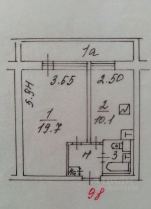 Продажа 1-комнатной квартиры 36 м², 15/16 этаж