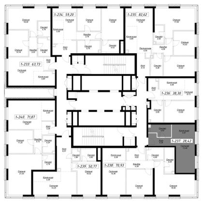 Продажа квартиры-студии 28,4 м², 31/43 этаж