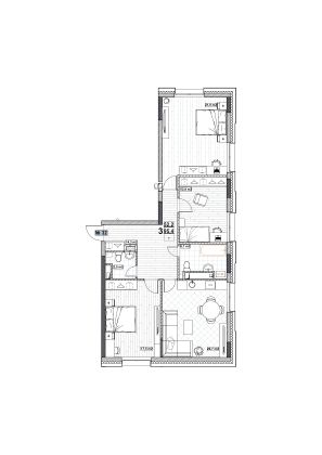 Продажа 3-комнатной квартиры 95,4 м², 5/24 этаж