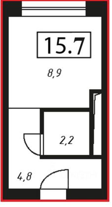 Продажа квартиры-студии 15,7 м², 5/5 этаж