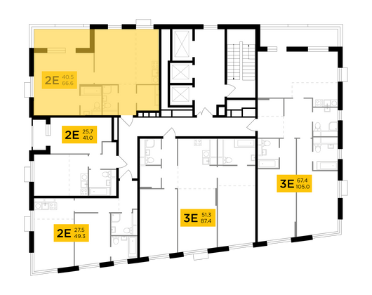Продажа 2-комнатной квартиры 66,6 м², 25/26 этаж