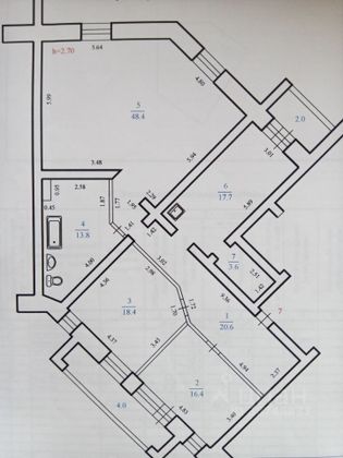 Продажа 3-комнатной квартиры 138,9 м², 4/8 этаж