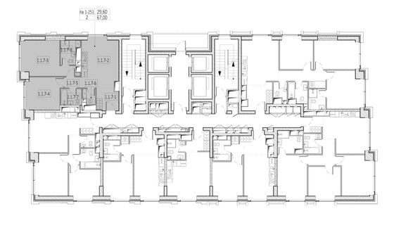 Продажа 2-комнатной квартиры 67,3 м², 37/52 этаж