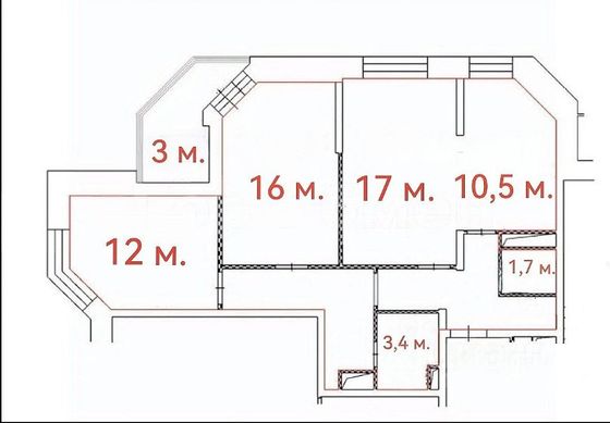 Продажа 3-комнатной квартиры 76,5 м², 11/17 этаж