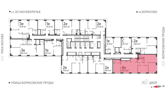 Продажа 4-комнатной квартиры 107,1 м², 31/52 этаж