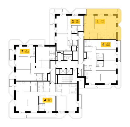 Продажа 2-комнатной квартиры 78 м², 15/19 этаж