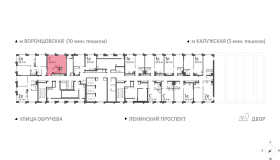 Продажа квартиры-студии 34,6 м², 31/58 этаж