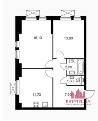 Продажа 2-комнатной квартиры 63 м², 10/33 этаж
