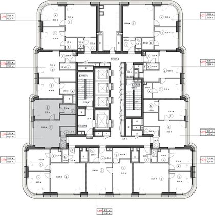 Продажа 1-комнатной квартиры 39,8 м², 30/53 этаж