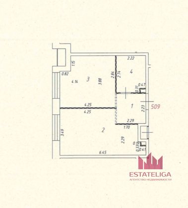 Продажа 1-комнатной квартиры 45 м², 2/15 этаж