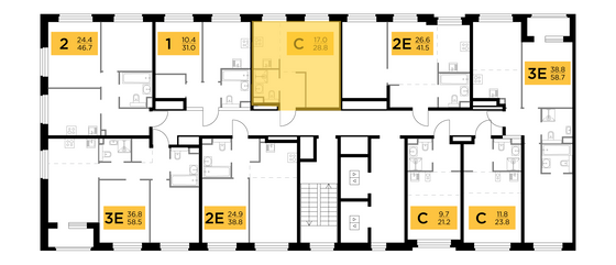 Продажа квартиры-студии 28,8 м², 7/20 этаж