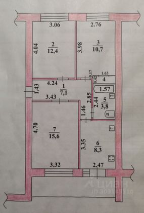 Продажа 3-комнатной квартиры 58,6 м², 5/5 этаж