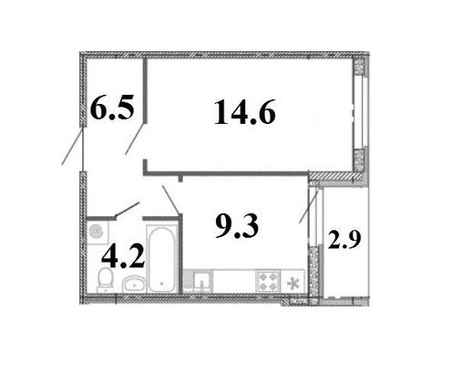 Продажа 1-комнатной квартиры 35 м², 14/16 этаж