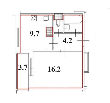 Продажа 1-комнатной квартиры 34 м², 26/26 этаж