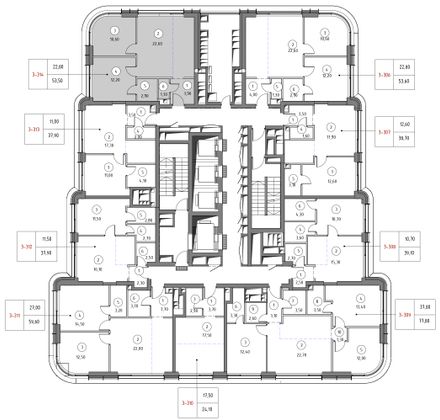 Продажа 2-комнатной квартиры 53,6 м², 37/53 этаж