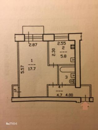 Продажа 1-комнатной квартиры 31,9 м², 5/5 этаж