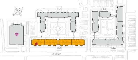 39,7 м², 1-комн. квартира, 2/8 этаж