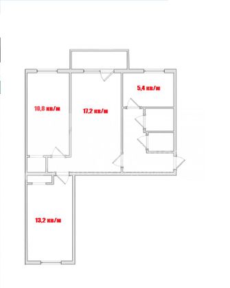 Продажа 3-комнатной квартиры 56,4 м², 5/5 этаж