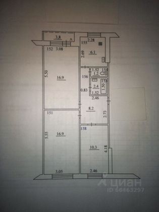 Продажа 3-комнатной квартиры 62 м², 4/5 этаж