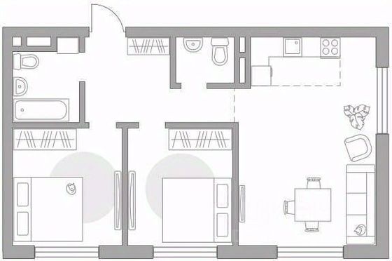 Продажа 3-комнатной квартиры 57 м², 1/6 этаж