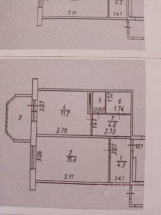 Продажа 1-комнатной квартиры 39,1 м², 2/5 этаж