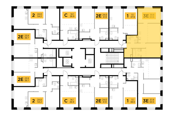 Продажа 3-комнатной квартиры 63,6 м², 3/23 этаж