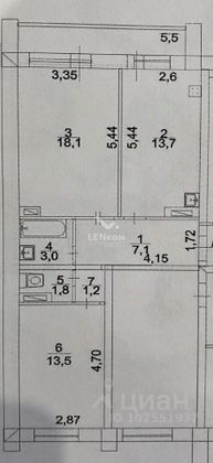 Продажа 2-комнатной квартиры 58,4 м², 10/10 этаж