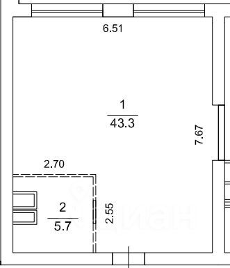 Продажа 2-комнатной квартиры 54 м², 36/38 этаж