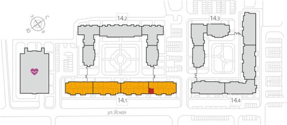 39,2 м², 1-комн. квартира, 2/8 этаж