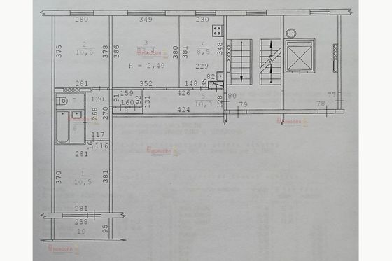 Продажа 3-комнатной квартиры 58 м², 2/9 этаж