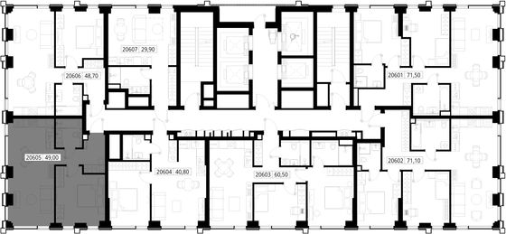 Продажа 1-комнатной квартиры 49 м², 6/36 этаж