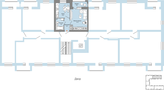 Продажа 1-комнатной квартиры 37 м², 6/7 этаж