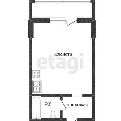 Продажа квартиры-студии 23,6 м², 1/4 этаж