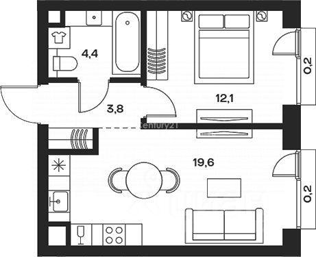 Продажа 2-комнатной квартиры 40,3 м², 17/29 этаж