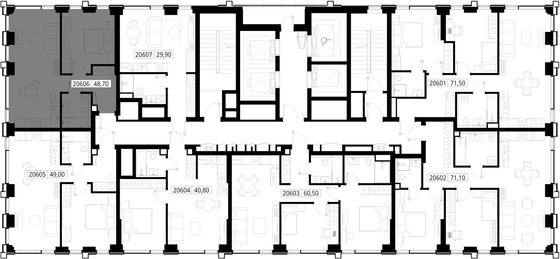 Продажа 1-комнатной квартиры 48,7 м², 6/36 этаж