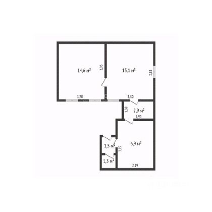 Продажа 2-комнатной квартиры 120 м², 1/2 этаж