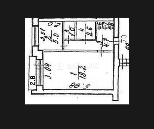 Продажа 1-комнатной квартиры 32,9 м², 7/9 этаж