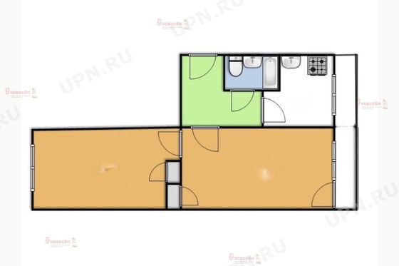 Продажа 2-комнатной квартиры 40 м², 2/9 этаж