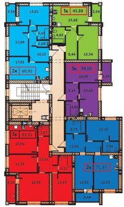 Продажа 1-комнатной квартиры 39,6 м², 2/9 этаж