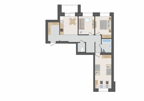 Продажа 3-комнатной квартиры 76,2 м², 5/9 этаж