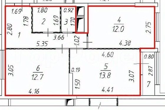 Продажа 2-комнатной квартиры 51,6 м², 14/25 этаж