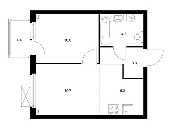 Продажа 2-комнатной квартиры 35,3 м², 18/18 этаж