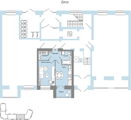 Продажа 1-комнатной квартиры 38 м², 1/8 этаж