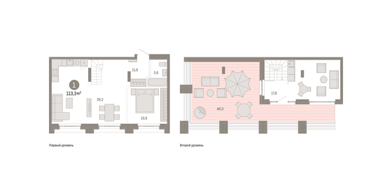 113,3 м², 1-комн. квартира, 7/7 этаж