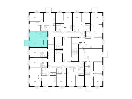 Продажа 1-комнатной квартиры 33,5 м², 14/17 этаж